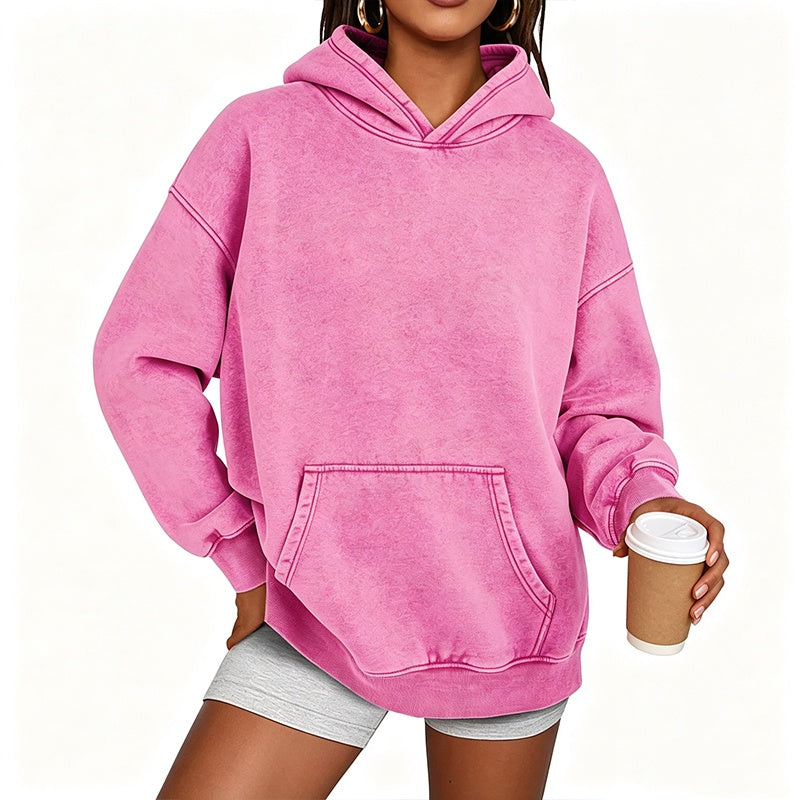 ✨ Neu eingetroffen✨Unisex Casual Oversized Hoodie mit Acid-Wash-Effekt