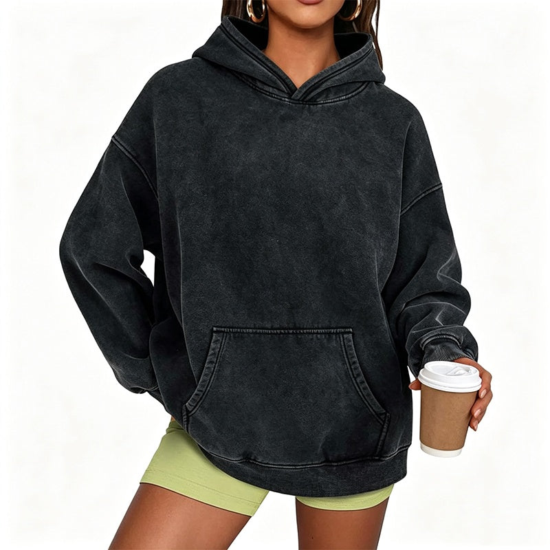 ✨ Neu eingetroffen✨Unisex Casual Oversized Hoodie mit Acid-Wash-Effekt