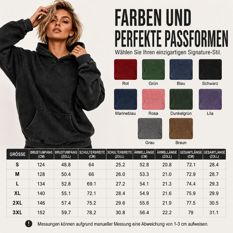 ✨ Neu eingetroffen✨Unisex Casual Oversized Hoodie mit Acid-Wash-Effekt