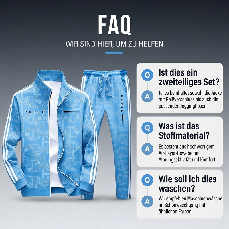 📢🎉50%Rabatt!!!🛍️✨Herren-Set mit geometrischem Muster, Jacke mit durchgehendem Reißverschluss und Hose