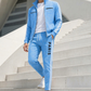 📢🎉50%Rabatt!!!🛍️✨Herren-Set mit geometrischem Muster, Jacke mit durchgehendem Reißverschluss und Hose