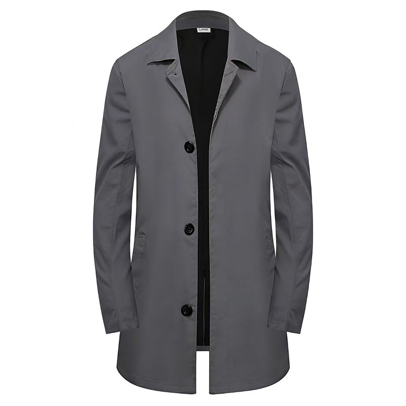 📢🎉50%Rabatt!!!🛍️✨Einfarbiges, einreihiges Mantel in mittlerer Länge für Herren