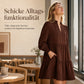 Damen V-Ausschnitt gestuftes Rüschen Minikleid