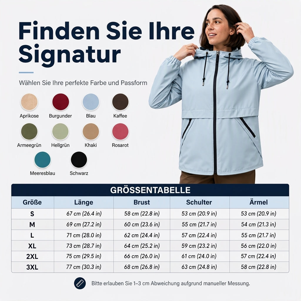 Damen Outdoor Winddichte Kapuzenjacke