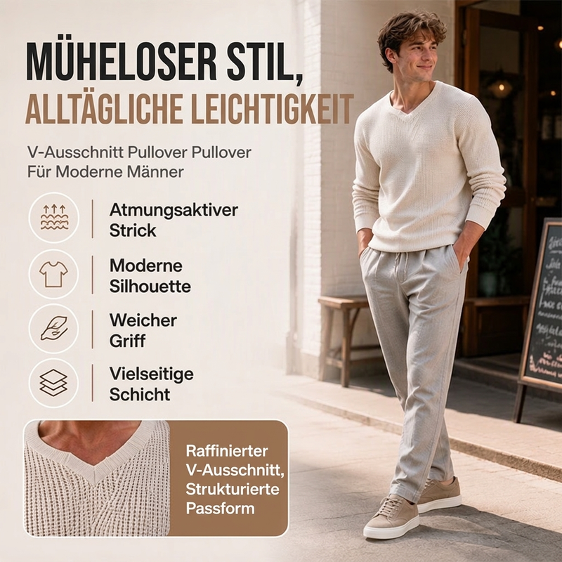 📢🎉50%Rabatt!!!🛍️✨Lässiges Rundstrickoberteil für Herren