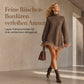 Oversized Strickkleid im Mock-Neck-Stil mit Rüschen-Tüllbesatz