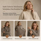 Oversized Strickkleid im Mock-Neck-Stil mit Rüschen-Tüllbesatz