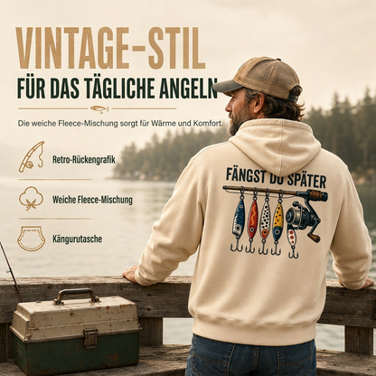 Retro Angel-Grafik Hoodie für Herren, lockere Passung, weiches Sweatshirt aus Baumwollmischung mit Fleece-Futter und Kängurutasche
