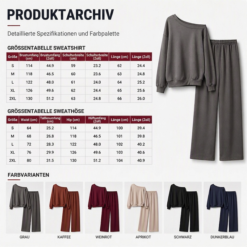 Zweiteiliges Set für Damen: Sweatshirt & Jogginghose