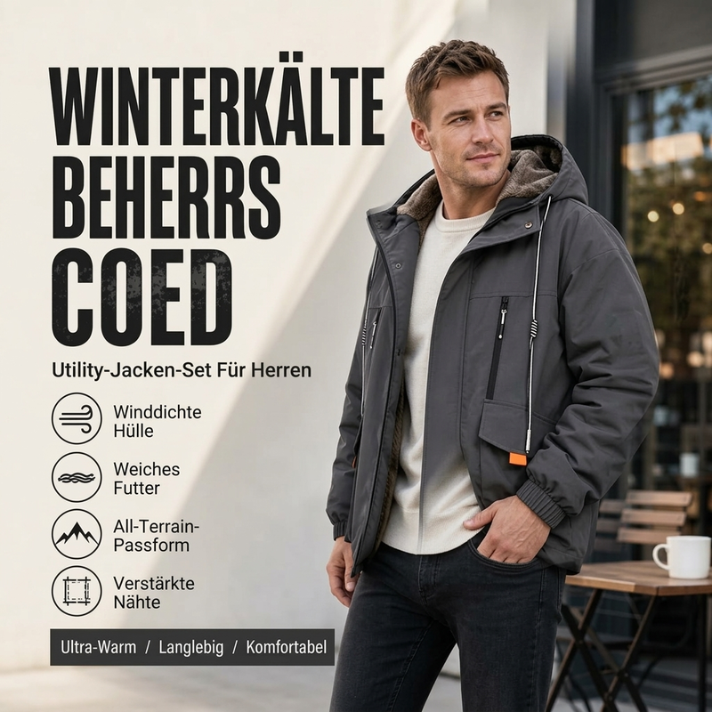 🔥 Nur heute 50 %! Herren Winterparka mit Kapuze & Plüschfutter – Kuschelig, warm & immer passend