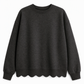 📢📢50%Rabatt!!!🎉✨Damen Sweatshirt mit Muschels-cut Saum und Rundhals