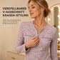 🌿 Feminin & modern – Halb-Zip Strickoberteil mit V-Ausschnitt – Weicher Stoff, moderner Schnitt & vielseitig kombinierbar