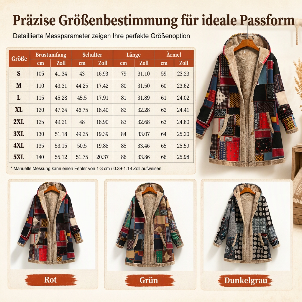 📢🎉50%Rabatt!!!🛍️✨Damen Winter Kapuzen-Sweatshirt mit Leinen-Druck und warmem Plüschfutter