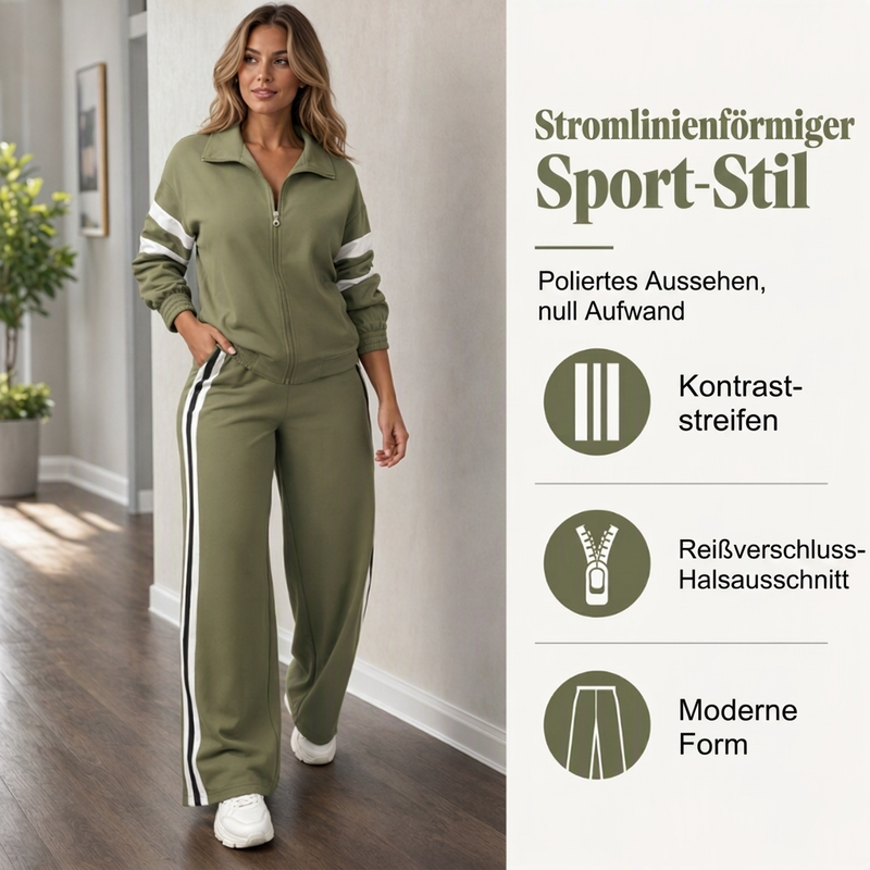 🧶 Damen-Casual-Sweatshirt & Weithosen-Set – Bequem, lässig & immer passend