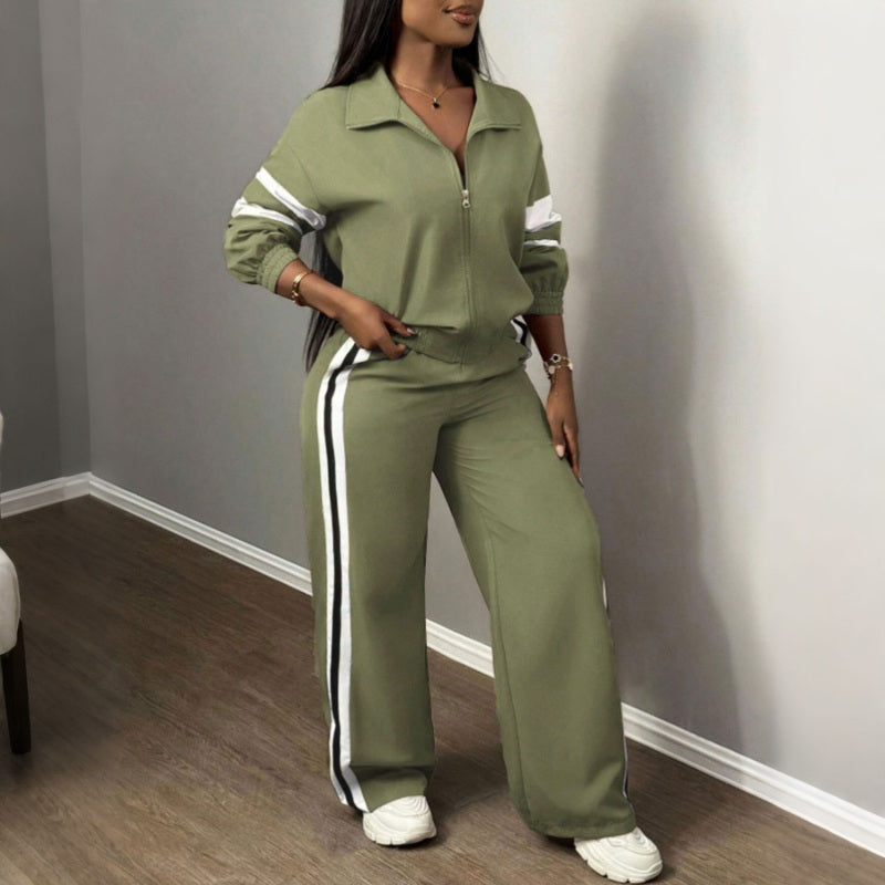🧶 Damen-Casual-Sweatshirt & Weithosen-Set – Bequem, lässig & immer passend