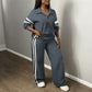 🧶 Damen-Casual-Sweatshirt & Weithosen-Set – Bequem, lässig & immer passend