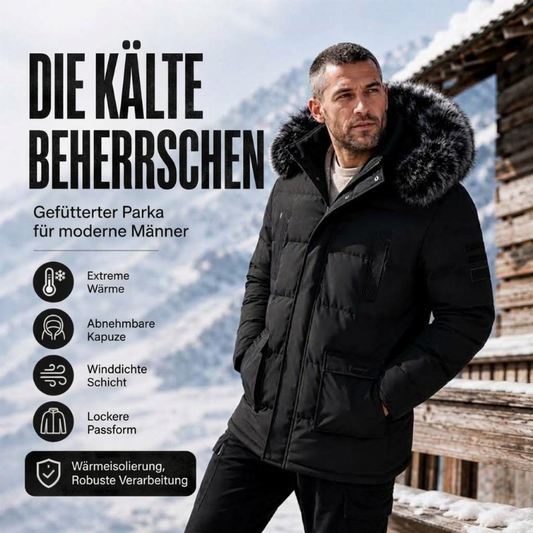 ✈ 50% Rabatt + Gratis Versand! ✈ Winddichte, warme mittellange Winterjacke für Herren