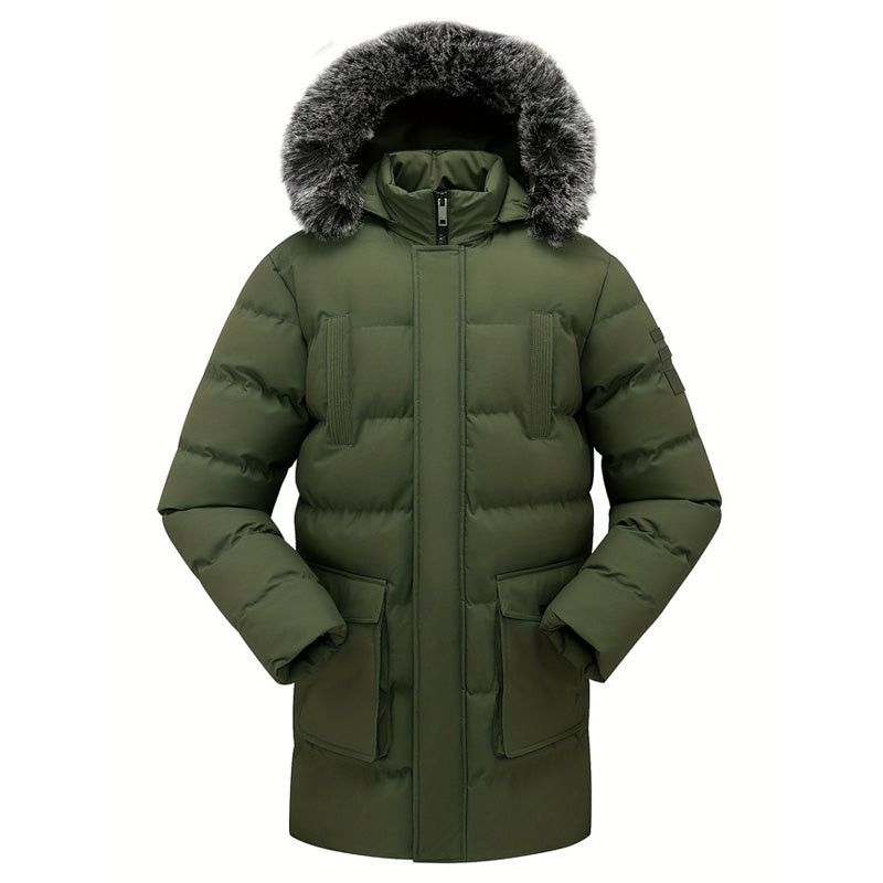 ✈ 50% Rabatt + Gratis Versand! ✈ Winddichte, warme mittellange Winterjacke für Herren