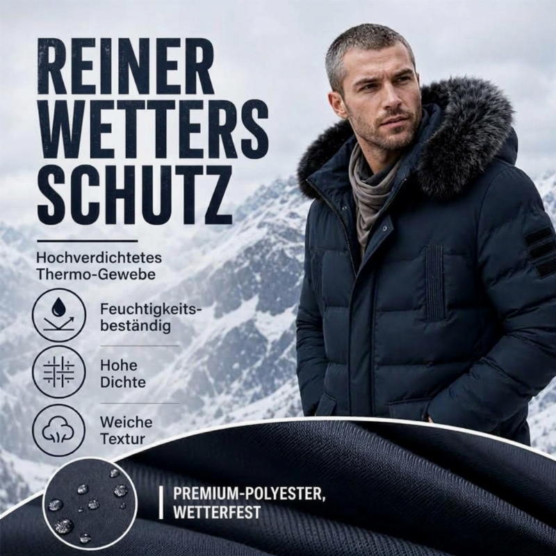 ✈ 50% Rabatt + Gratis Versand! ✈ Winddichte, warme mittellange Winterjacke für Herren