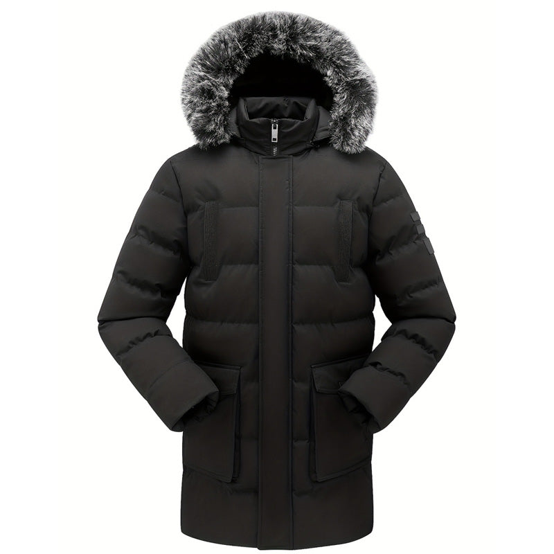 ✈ 50% Rabatt + Gratis Versand! ✈ Winddichte, warme mittellange Winterjacke für Herren