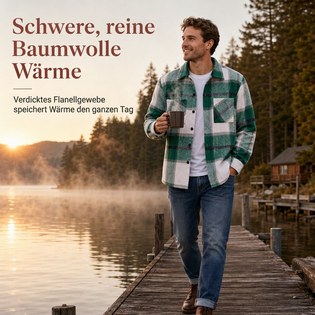 📢🎉50%Rabatt!!!🛍️✨Lässiges kariertes Flanellhemd für Herren