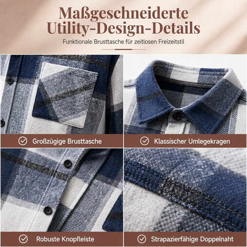 📢🎉50%Rabatt!!!🛍️✨Lässiges kariertes Flanellhemd für Herren