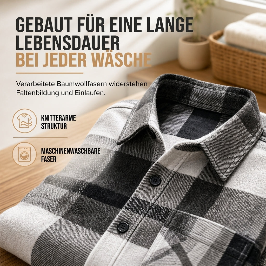 📢🎉50%Rabatt!!!🛍️✨Lässiges kariertes Flanellhemd für Herren