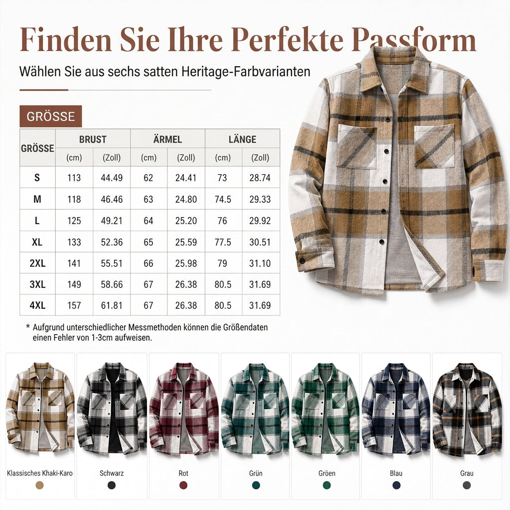 📢🎉50%Rabatt!!!🛍️✨Lässiges kariertes Flanellhemd für Herren