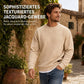 📢🎉50%Rabatt!!!🛍️✨Herren Langarm Jacquard Rundhals Sweatshirt Lockere Passform Verdickter Herbst Winter Oberteil Große Größen