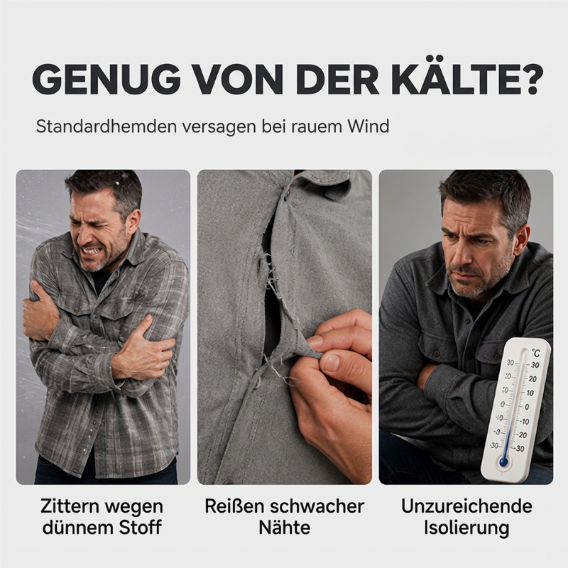 📢📢50%Rabatt!!!🎉✨Wärmflannelhemd Jacke für Herren im Winter Karomuster