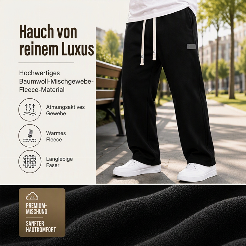 Freizeit-Weitschlag-Jogginghose für Herren mit Taschen