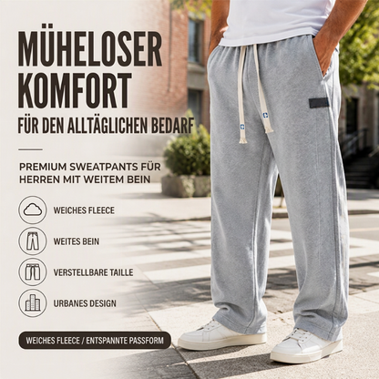 Freizeit-Weitschlag-Jogginghose für Herren mit Taschen
