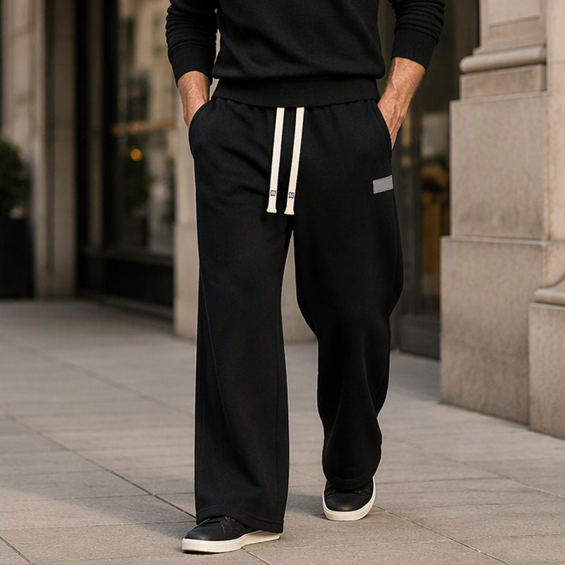 Freizeit-Weitschlag-Jogginghose für Herren mit Taschen