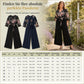 📢🎉50%Rabatt!!!🛍️✨Elegante Jumpsuit mit Blumenprint, Wickel-V-Ausschnitt, weitem Bein, Taillenschnürung und gekräuselten 3/4-Ärmeln
