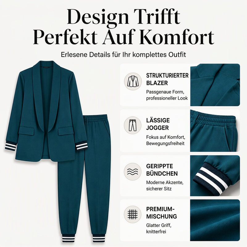 📢🎉50%Rabatt!!!🛍️✨Damen-Set aus offenem Blazer und Hose