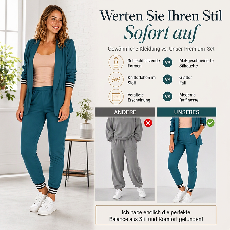 📢🎉50%Rabatt!!!🛍️✨Damen-Set aus offenem Blazer und Hose