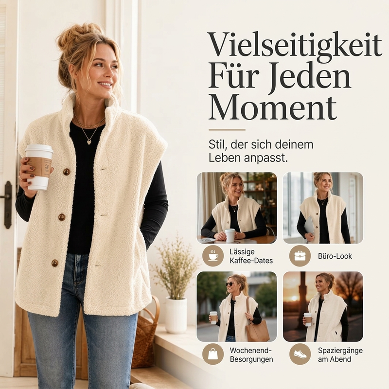 📢🎉50%Rabatt!!!🛍️✨Damen Freizeit Sherpa Warmweste