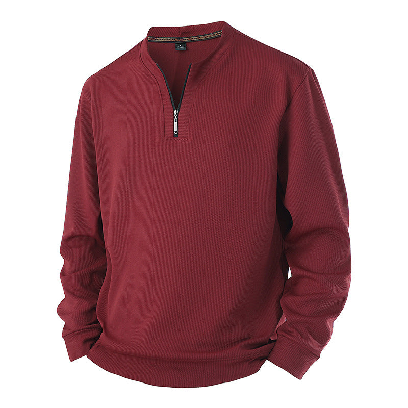🧨 Bestseller ist zurück – alle, die beim letzten Mal leer ausgingen, jetzt zugreifen! Herren Halb-Reißverschluss Warm Futter Geripptes Sweatshirt