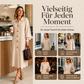 🔥Beliebtes Produkt ！✨Damen Maxikleid aus Rippstrick mit Laternenärmeln