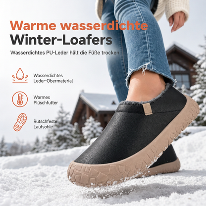 Wasserdichte Winterstiefel für Damen, warme wattierte Schlupfschuhe mit verstecktem Keilabsatz, rutschfeste, weiche Sohle, bequeme Freizeit-Wanderschuhe