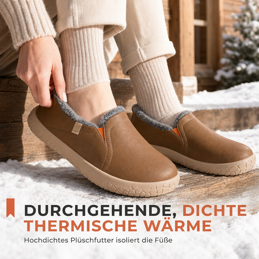 Wasserdichte Winterstiefel für Damen, warme wattierte Schlupfschuhe mit verstecktem Keilabsatz, rutschfeste, weiche Sohle, bequeme Freizeit-Wanderschuhe