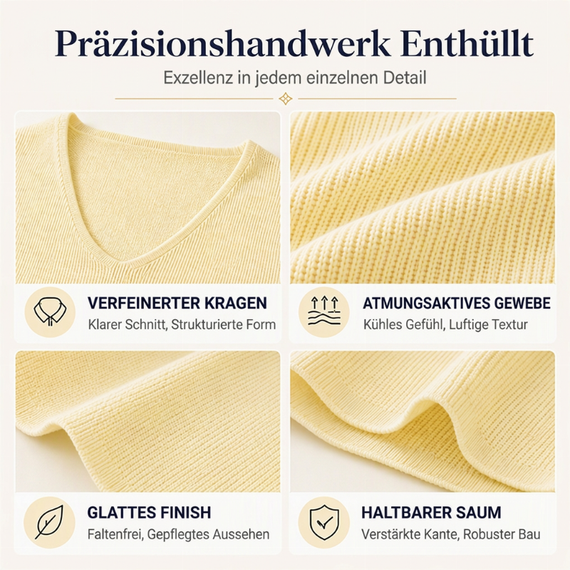 🔥Beliebtes Produkt ！✨Lässiges V-Ausschnitt Strick-T-Shirt für Herren