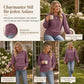 📢🎉50%Rabatt!!!🛍️✨Damen lässiger lockerer Rundhals Langarm Strickpullover mit herunterfallenden Schultern, Fledermausärmeln und seitlicher Rüschenoptik