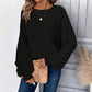 🔥 50% Rabatt – nur heute! 🎉 Damen lässiger Pullover mit Rippstrick und Laternenärmeln