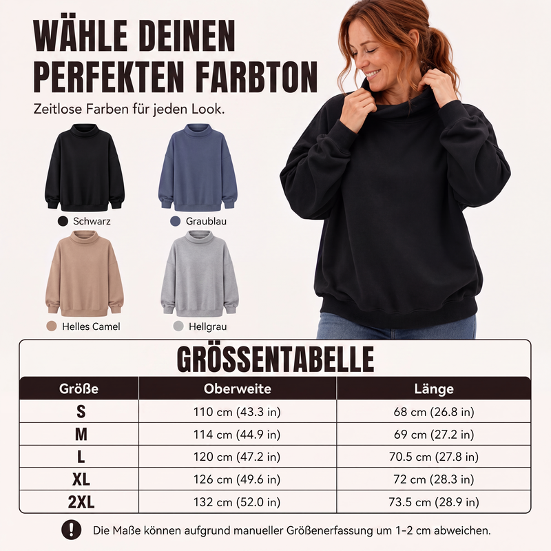 Legeres Damen-Sweatshirt mit Stehkragen