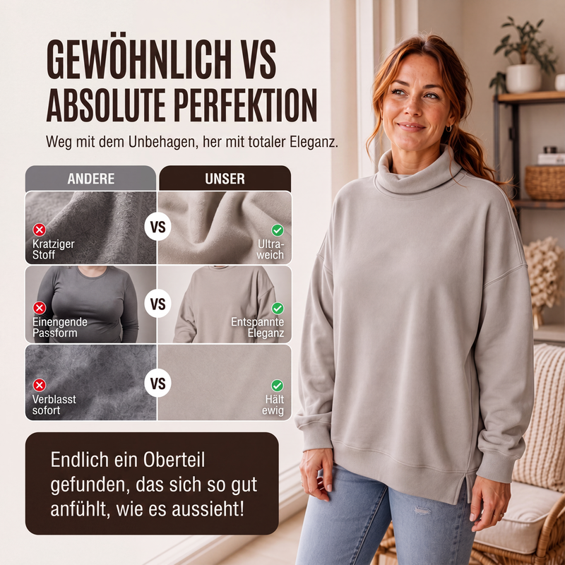 Legeres Damen-Sweatshirt mit Stehkragen