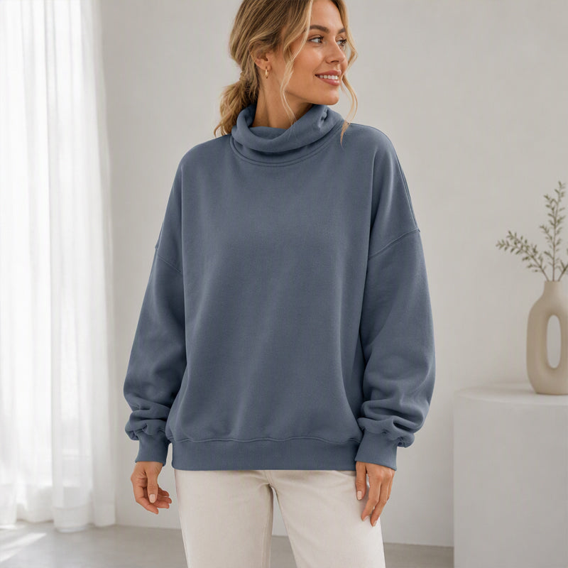 Legeres Damen-Sweatshirt mit Stehkragen