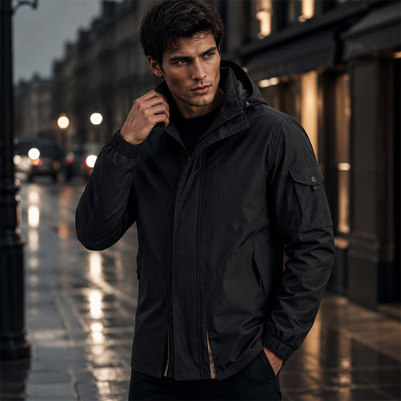 Herren Outdoor winddichte Kapuzenjacke