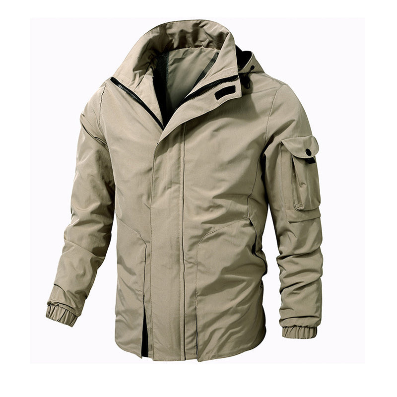 Herren Outdoor winddichte Kapuzenjacke