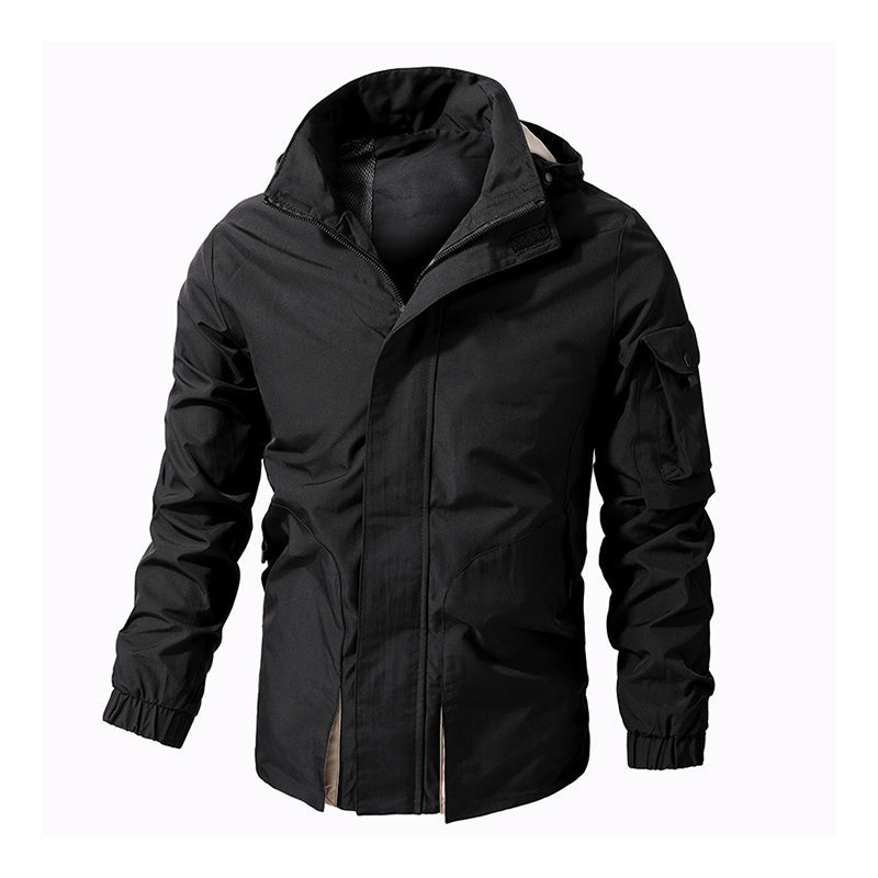 Herren Outdoor winddichte Kapuzenjacke